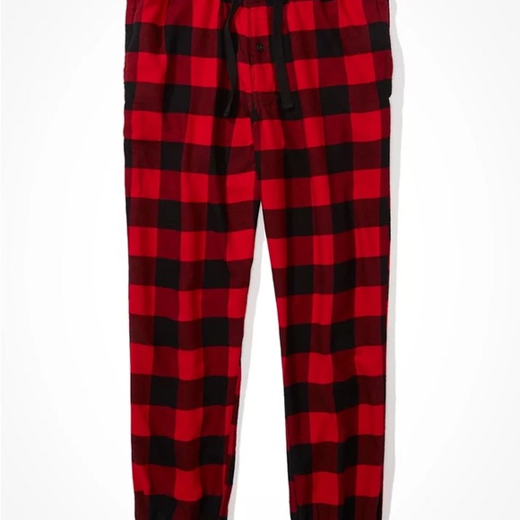 American Eagle Plaid Flannel Jogger Pant - Picture 3 of 7